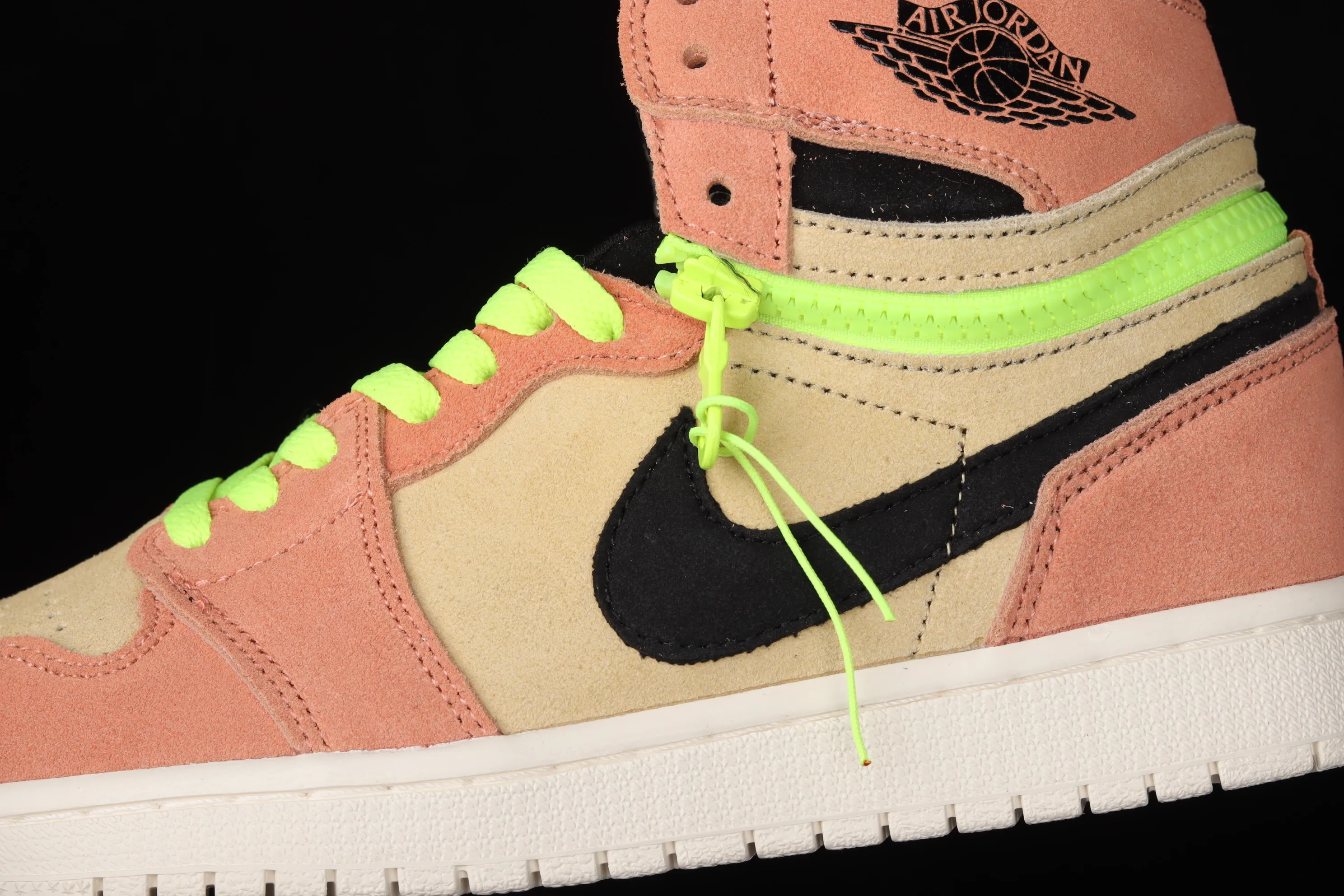 All categories Air Jordan Jordan series basketball shoes Air Jordan 1 High Z version Air Jordan 1 Switch "Orange" AJ1 Joe 1 orange zipper high-top cultural basketball shoes CW6576-800